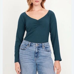 Navy blue knit top